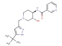 N-{(3R*,4R*)-1-[(5-tert-butyl-1H-pyrazol-3-yl)methyl]-3-hydroxypiperidin-4-yl}nicotinamide