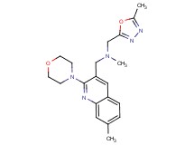 N-methyl-1-(7-methyl-2-morpholin-4-ylquinolin-3-yl)-N-[(5-methyl-1,3,4-oxadiazol-2-yl)methyl]methanamine