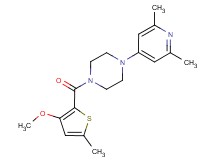 1-(2,6-dimethyl-4-pyridinyl)-4-[(3-methoxy-5-methyl-2-thienyl)carbonyl]piperazine