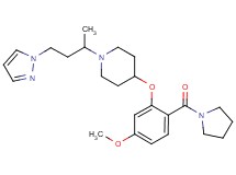 4-[5-methoxy-2-(1-pyrrolidinylcarbonyl)phenoxy]-1-[1-methyl-3-(1H-pyrazol-1-yl)propyl]piperidine
