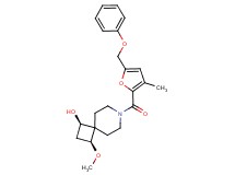 (1R*,3S*)-3-methoxy-7-[3-methyl-5-(phenoxymethyl)-2-furoyl]-7-azaspiro[3.5]nonan-1-ol