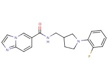 N-{[1-(2-fluorophenyl)pyrrolidin-3-yl]methyl}imidazo[1,2-a]pyridine-6-carboxamide