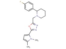 1-{[5-(1,5-dimethyl-1H-pyrrol-2-yl)-1,3,4-oxadiazol-2-yl]methyl}-2-(4-fluorophenyl)piperidine