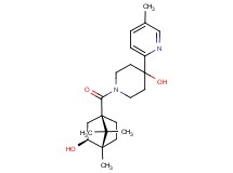 1-{[(1R*,3S*,4S*)-3-hydroxy-4,7,7-trimethylbicyclo[2.2.1]hept-1-yl]carbonyl}-4-(5-methylpyridin-2-yl)piperidin-4-ol