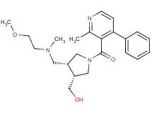 {(3R*,4R*)-4-{[(2-methoxyethyl)(methyl)amino]methyl}-1-[(2-methyl-4-phenylpyridin-3-yl)carbonyl]pyrrolidin-3-yl}methanol