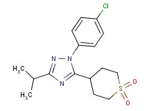 1-(4-chlorophenyl)-5-(1,1-dioxidotetrahydro-2H-thiopyran-4-yl)-3-isopropyl-1H-1,2,4-triazole