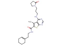 N-[2-(1-cyclohexen-1-yl)ethyl]-5-methyl-4-{[3-(2-oxo-1-pyrrolidinyl)propyl]amino}thieno[2,3-d]pyrimidine-6-carboxamide