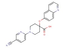 1-(5-cyanopyridin-2-yl)-4-(quinolin-6-yloxy)piperidine-4-carboxylic acid