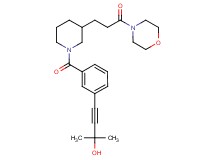 2-methyl-4-[3-({3-[3-(4-morpholinyl)-3-oxopropyl]-1-piperidinyl}carbonyl)phenyl]-3-butyn-2-ol