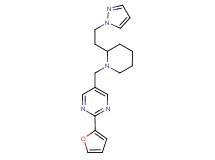 2-(2-furyl)-5-({2-[2-(1H-pyrazol-1-yl)ethyl]-1-piperidinyl}methyl)pyrimidine
