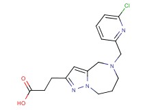 3-{5-[(6-chloro-2-pyridinyl)methyl]-5,6,7,8-tetrahydro-4H-pyrazolo[1,5-a][1,4]diazepin-2-yl}propanoic acid