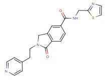 1-oxo-2-(2-pyridin-4-ylethyl)-N-(1,3-thiazol-2-ylmethyl)isoindoline-5-carboxamide
