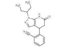 2-[1-(1-ethylpropyl)-6-oxo-4,5,6,7-tetrahydro-1H-pyrazolo[3,4-b]pyridin-4-yl]benzonitrile