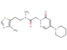 N-methyl-N-[2-(4-methyl-1,3-thiazol-5-yl)ethyl]-2-(6-oxo-4-piperidin-1-ylpyridazin-1(6H)-yl)acetamide