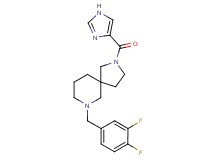 7-(3,4-difluorobenzyl)-2-(1H-imidazol-4-ylcarbonyl)-2,7-diazaspiro[4.5]decane