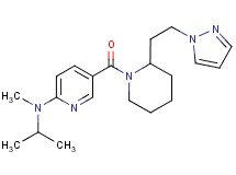 N-isopropyl-N-methyl-5-({2-[2-(1H-pyrazol-1-yl)ethyl]-1-piperidinyl}carbonyl)-2-pyridinamine