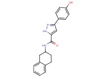 3-(4-hydroxyphenyl)-N-(1,2,3,4-tetrahydro-2-naphthalenyl)-1H-pyrazole-5-carboxamide