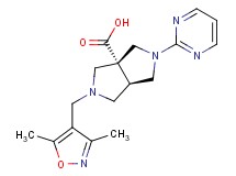 (3aR*,6aR*)-2-[(3,5-dimethylisoxazol-4-yl)methyl]-5-pyrimidin-2-ylhexahydropyrrolo[3,4-c]pyrrole-3a(1H)-carboxylic acid