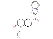 (4aS*,8aR*)-1-(2-aminoethyl)-6-(pyrazolo[1,5-a]pyrimidin-2-ylcarbonyl)octahydro-1,6-naphthyridin-2(1H)-one