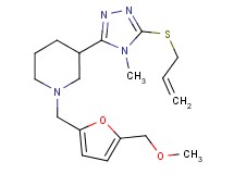 3-[5-(allylthio)-4-methyl-4H-1,2,4-triazol-3-yl]-1-{[5-(methoxymethyl)-2-furyl]methyl}piperidine