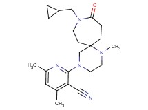 2-[9-(cyclopropylmethyl)-1-methyl-10-oxo-1,4,9-triazaspiro[5.6]dodec-4-yl]-4,6-dimethylnicotinonitrile