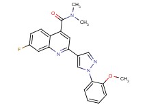 7-fluoro-2-[1-(2-methoxyphenyl)-1H-pyrazol-4-yl]-N,N-dimethylquinoline-4-carboxamide