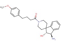 (2R*,3R*)-3-amino-1'-[4-(4-methoxyphenyl)butanoyl]-2,3-dihydrospiro[indene-1,4'-piperidin]-2-ol