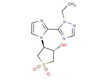 (3S*,4S*)-4-[2-(1-ethyl-1H-1,2,4-triazol-5-yl)-1H-imidazol-1-yl]tetrahydrothiophene-3-ol 1,1-dioxide