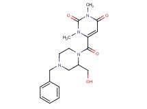 6-{[4-benzyl-2-(hydroxymethyl)-1-piperazinyl]carbonyl}-1,3-dimethyl-2,4(1H,3H)-pyrimidinedione