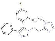 5-{2-[5-(4-fluoro-2-methylphenyl)-4-phenyl-1H-imidazol-1-yl]ethyl}-1-methyl-1H-1,2,4-triazole