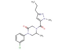 1-(3-chlorophenyl)-5-methyl-4-[(1-methyl-3-propyl-1H-pyrazol-5-yl)carbonyl]-2-piperazinone