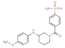 4-({3-[(4-methoxyphenyl)amino]-1-piperidinyl}carbonyl)benzenesulfonamide