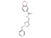 N-{[1-(pyridin-4-ylmethyl)pyrrolidin-3-yl]methyl}-1,3-benzodioxole-5-carboxamide