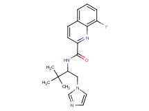 8-fluoro-N-[1-(1H-imidazol-1-ylmethyl)-2,2-dimethylpropyl]-2-quinolinecarboxamide