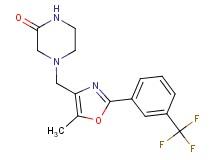 4-({5-methyl-2-[3-(trifluoromethyl)phenyl]-1,3-oxazol-4-yl}methyl)piperazin-2-one