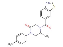 4-(1,3-benzothiazol-6-ylcarbonyl)-5-methyl-1-(4-methylphenyl)-2-piperazinone