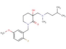 1-(2-fluoro-5-methoxybenzyl)-3-hydroxy-3-{[methyl(3-methylbutyl)amino]methyl}piperidin-2-one