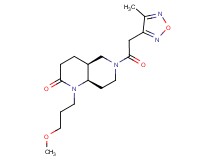 (4aS*,8aR*)-1-(3-methoxypropyl)-6-[(4-methyl-1,2,5-oxadiazol-3-yl)acetyl]octahydro-1,6-naphthyridin-2(1H)-one