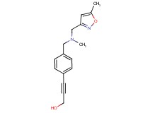 3-[4-({methyl[(5-methylisoxazol-3-yl)methyl]amino}methyl)phenyl]prop-2-yn-1-ol