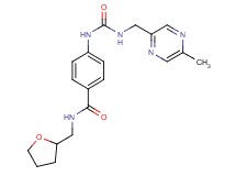 4-[({[(5-methylpyrazin-2-yl)methyl]amino}carbonyl)amino]-N-(tetrahydrofuran-2-ylmethyl)benzamide