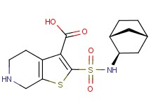 2-{[(1R*,2R*,4S*)-bicyclo[2.2.1]hept-2-ylamino]sulfonyl}-4,5,6,7-tetrahydrothieno[2,3-c]pyridine-3-carboxylic acid