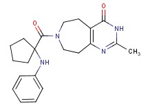 7-[(1-anilinocyclopentyl)carbonyl]-2-methyl-3,5,6,7,8,9-hexahydro-4H-pyrimido[4,5-d]azepin-4-one