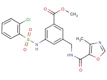 methyl 3-{[(2-chlorophenyl)sulfonyl]amino}-5-({[(4-methyl-1,3-oxazol-5-yl)carbonyl]amino}methyl)benzoate
