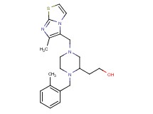 2-{1-(2-methylbenzyl)-4-[(6-methylimidazo[2,1-b][1,3]thiazol-5-yl)methyl]-2-piperazinyl}ethanol