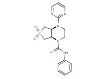 (4aS*,7aR*)-N-phenyl-4-pyrimidin-2-ylhexahydrothieno[3,4-b]pyrazine-1(2H)-carboxamide 6,6-dioxide