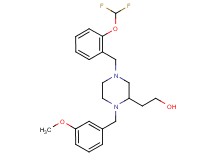 2-[4-[2-(difluoromethoxy)benzyl]-1-(3-methoxybenzyl)-2-piperazinyl]ethanol