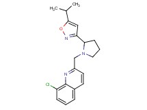 8-chloro-2-{[2-(5-isopropylisoxazol-3-yl)pyrrolidin-1-yl]methyl}quinoline