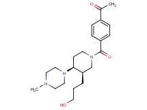 1-(4-{[(3R*,4S*)-3-(3-hydroxypropyl)-4-(4-methylpiperazin-1-yl)piperidin-1-yl]carbonyl}phenyl)ethanone