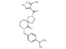 7-(4-isopropylbenzyl)-2-[(3-methyl-1H-pyrazol-4-yl)carbonyl]-2,7-diazaspiro[4.5]decan-6-one