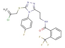 N-{2-[5-[(2-chloro-2-propen-1-yl)thio]-4-(4-fluorophenyl)-4H-1,2,4-triazol-3-yl]ethyl}-2-(trifluoromethyl)benzamide